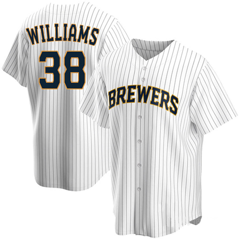 Men's Milwaukee Brewers Devin Williams Cool Base Replica Home Jersey - White