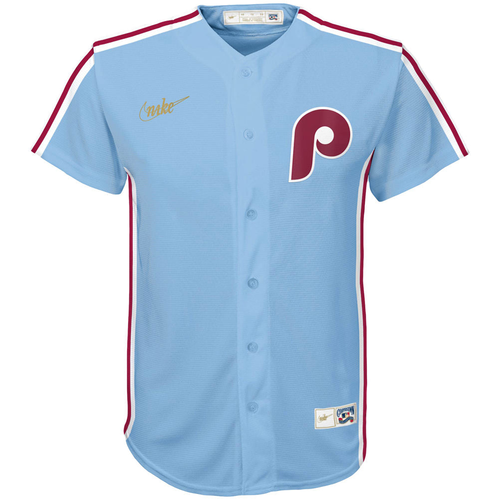 Youth Philadelphia Phillies Mike Schmidt Road Cooperstown Collection Player Jersey - Light Blue