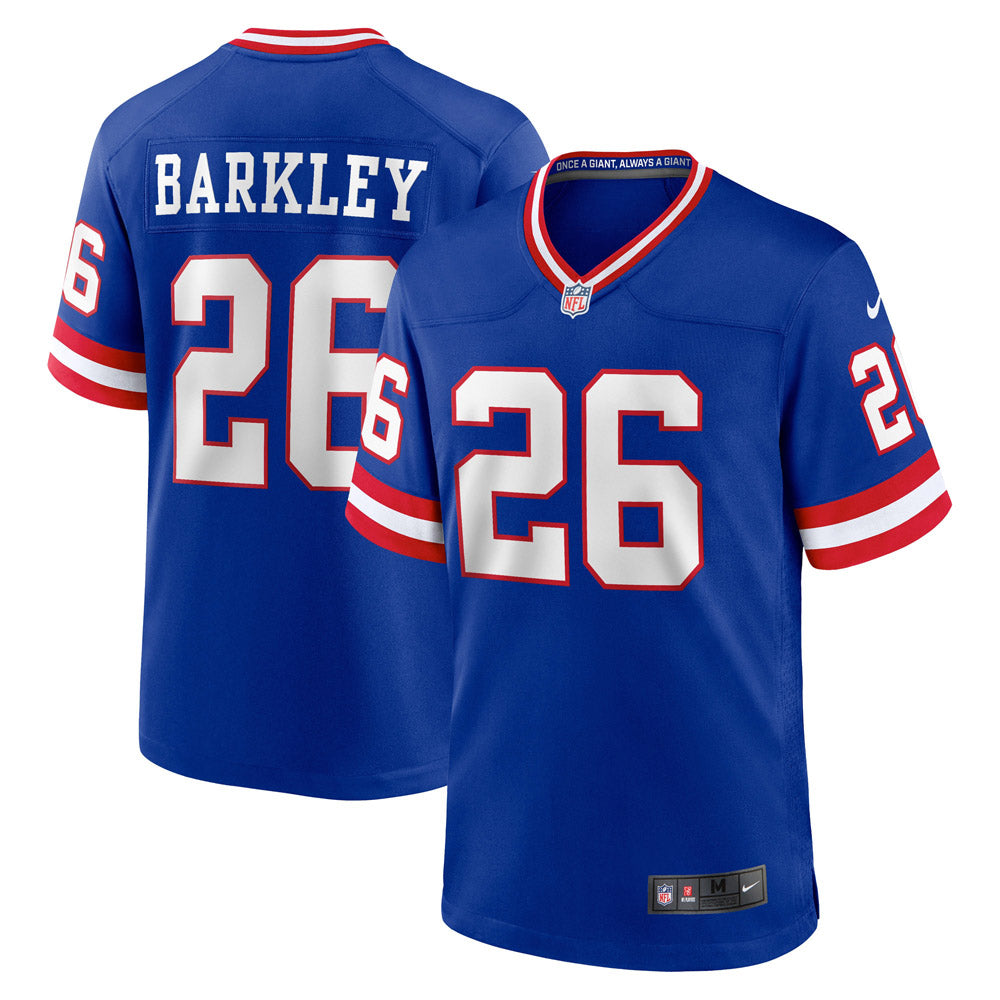 Men's New York Giants Saquon Barkley Classic Player Game Jersey Royal