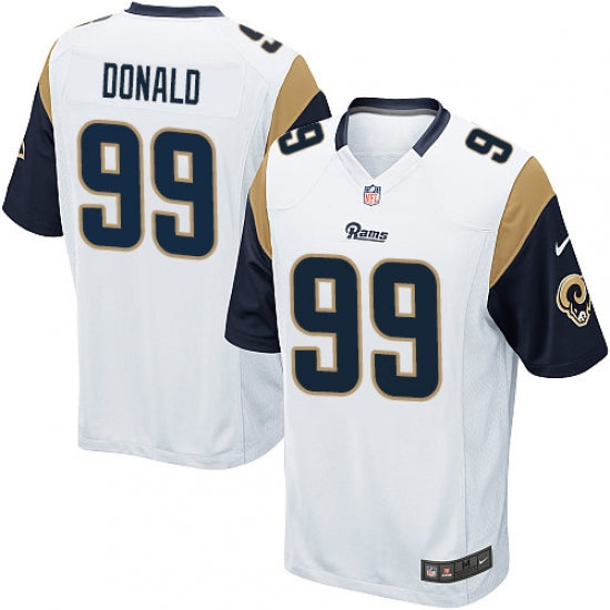 Men's Los Angeles Rams #99 Aaron Donald Game Jersey White