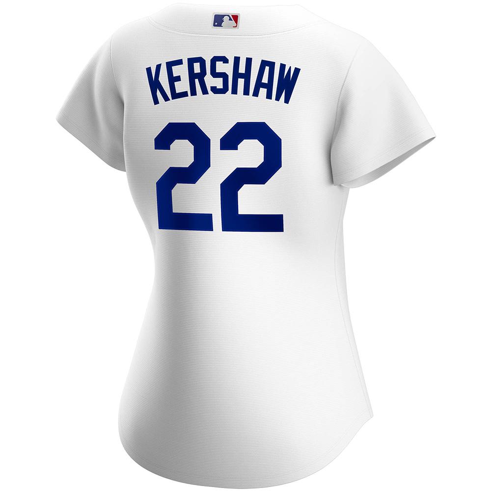 Womens Los Angeles Dodgers Clayton Kershaw Cool Base Replica Jersey White